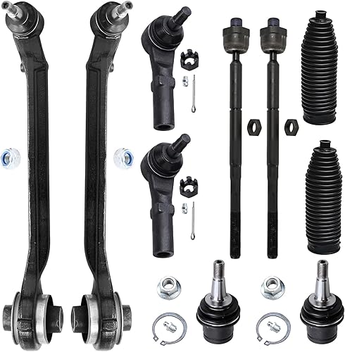 Miniatura 37 de Detroit Axle - Kit de suspensión frontal de 10 piezas para Chevy Trailblazer GMC Envoy XL Buick Rainier 9-7X Ascender, inferior y superior, 4 brazos