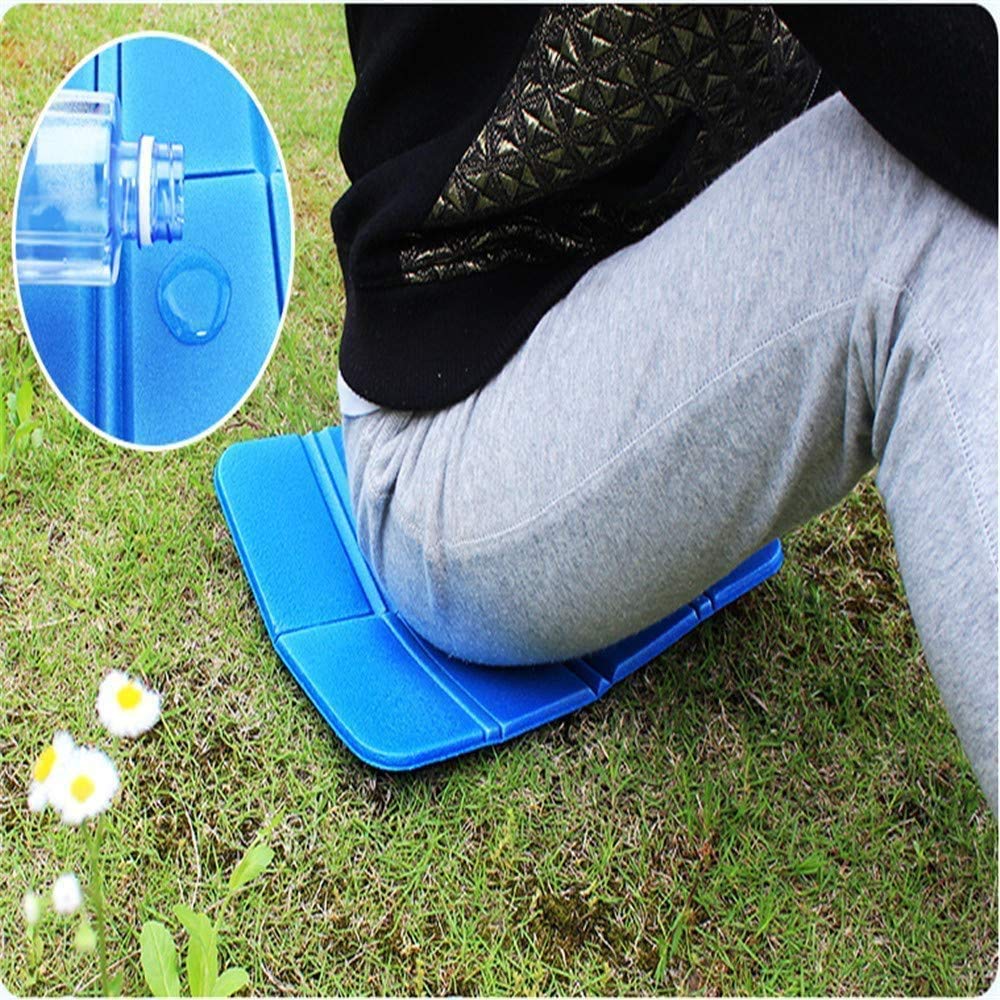Voarge 2 cuscini da seduta per esterni, pieghevoli, termici, impermeabili, per esterni, giardino, campeggio, picnic, escursionismo (blu, rosso), blu/rosso, M (2er Pack