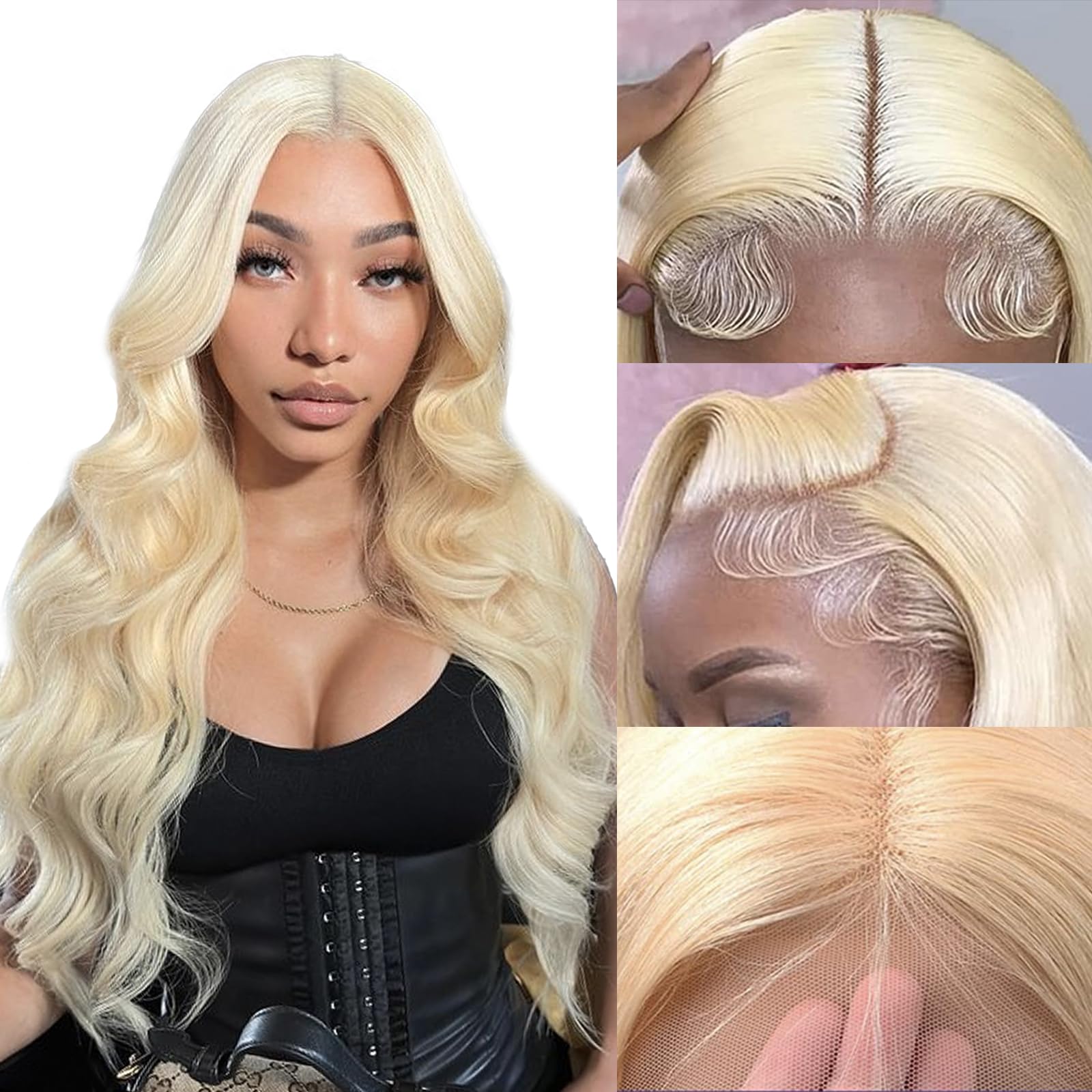 613 lace front wig human hair 13x4 hd lace frontal wig body wave blonde lace front wigs human hair pre plucked with baby hair natural hairline human hair wigs 180% density wigs for women(22 inch)