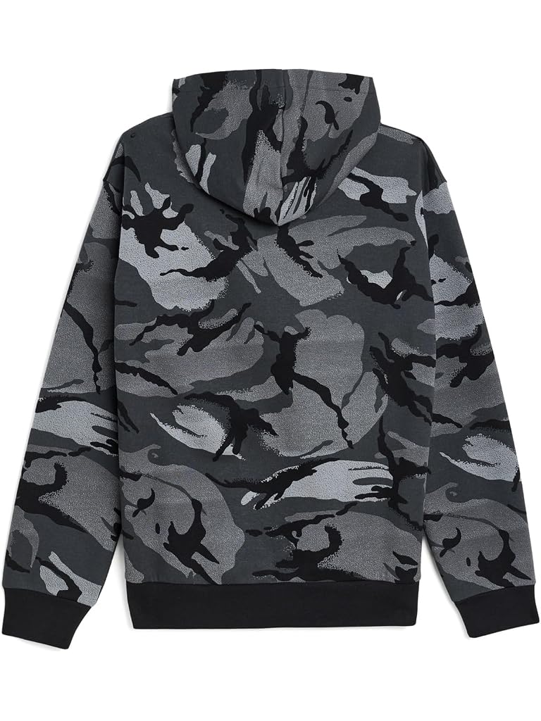 Black adidas AOP Color-Block Halftone Camo Hooded Pullover (Big Kid)