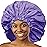 DONNA Super Jumbo Shower Cap - Comfortable Elastic Band, 100% Waterproof Hair Cap for Long Hair, Braids & Thick Styles, Reusable Big Shower Cap for Women, Keeps Hair Dry & Protected, PURPLE
