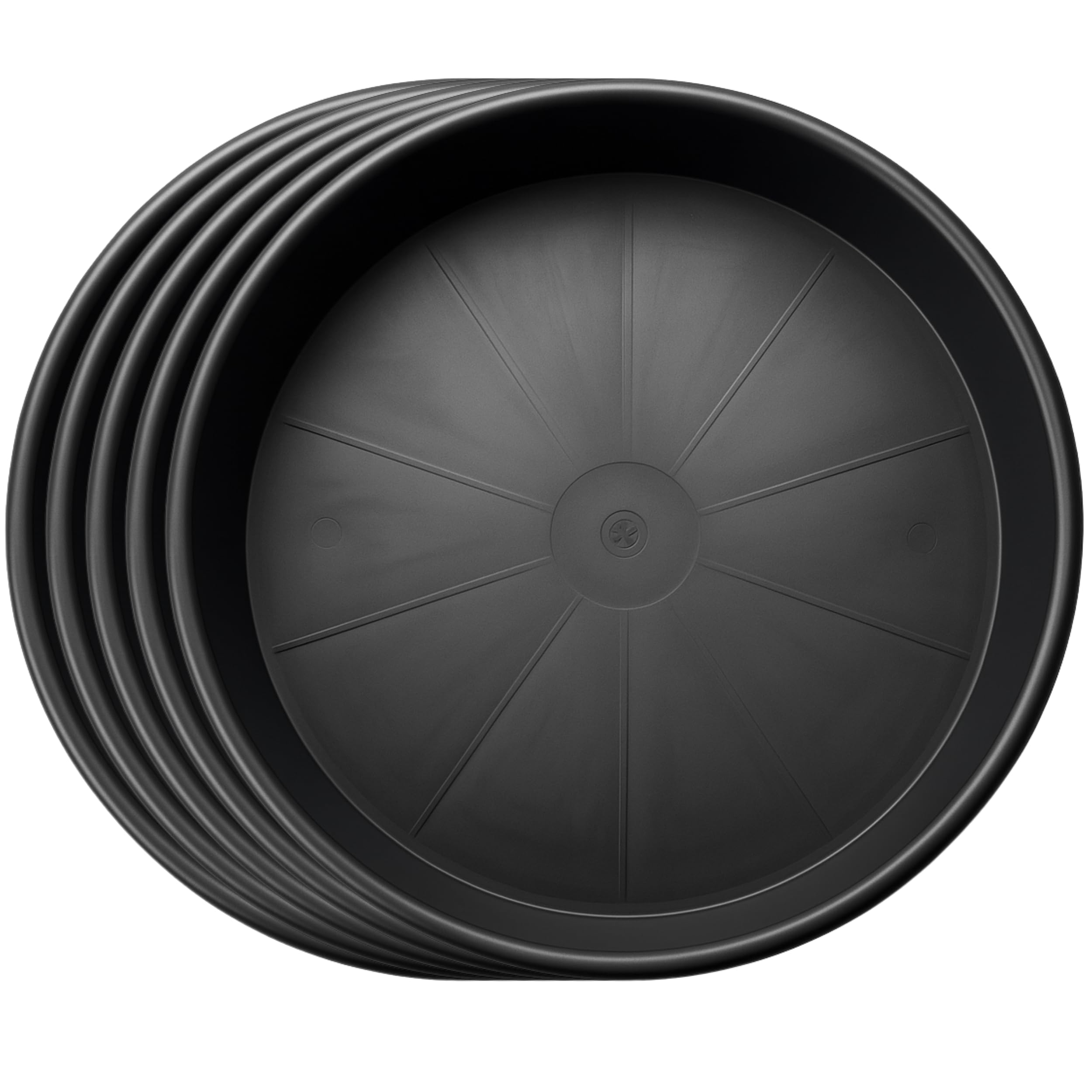 FUTURE GARDENING Plant Pot Saucers 18cm 25cm 30cm 35cm 40cm 45cm 50cm – Black Round Drip Tray Base/Plant Tray for Pots – Multi Pack 1–100 (Ø 18cm, Pack of 5)