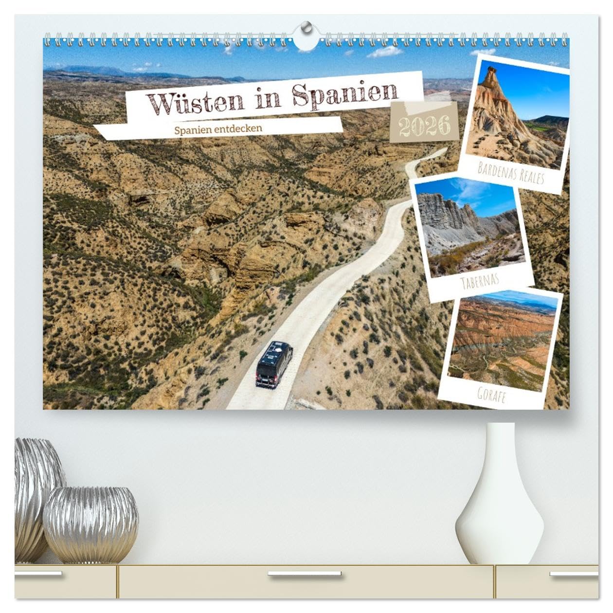 Wüsten in Spanien (hochwertiger Premium Wandkalender 2026 DIN A2 quer), Kunstdruck in Hochglanz: Entdecken Sie faszinierende Landschaften in Spanien. (CALVENDO Orte)