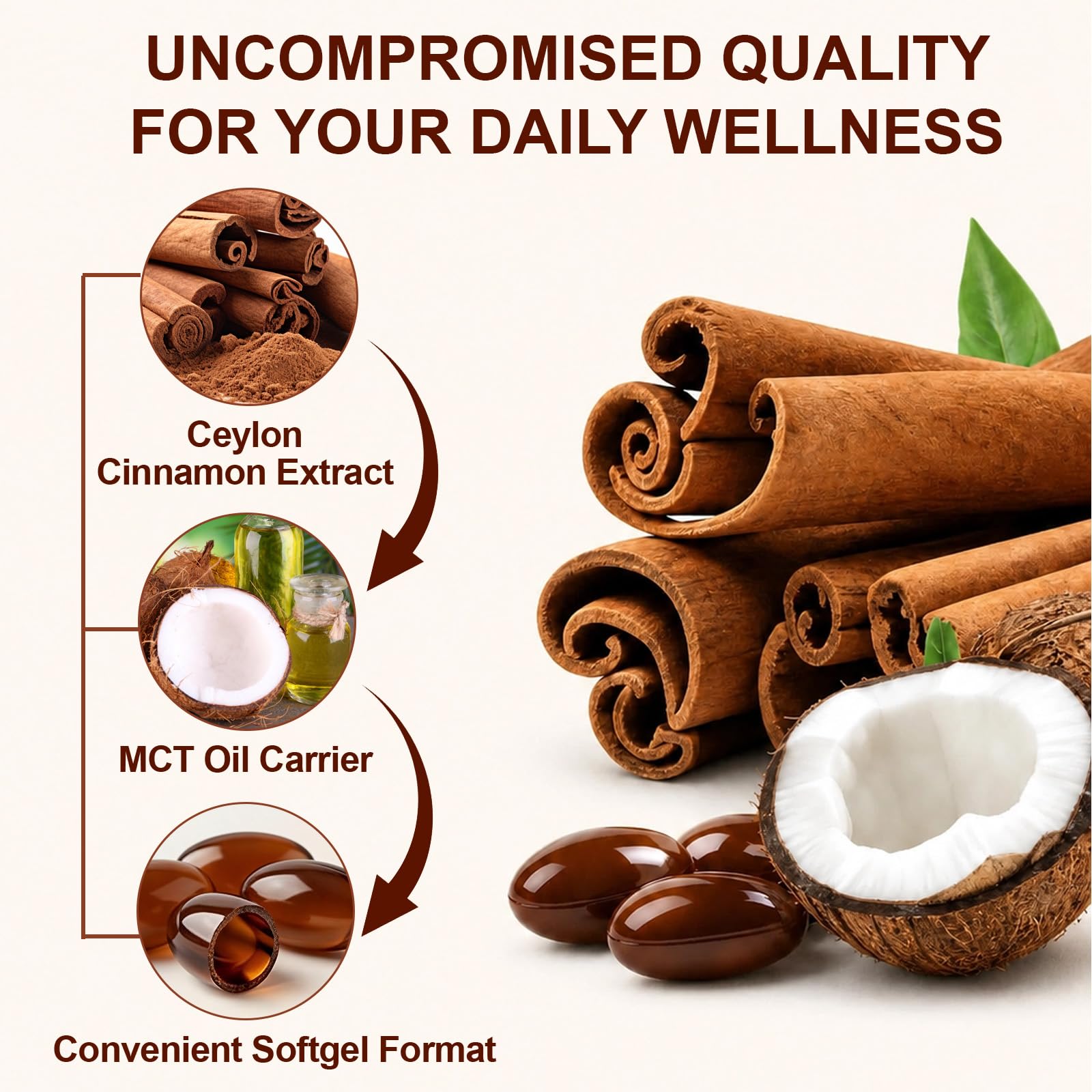 Ceylon Cinnamon with MCT Oil, 300 Softgels, Highly Bioavailable, Non-GMO — Amazon image 8