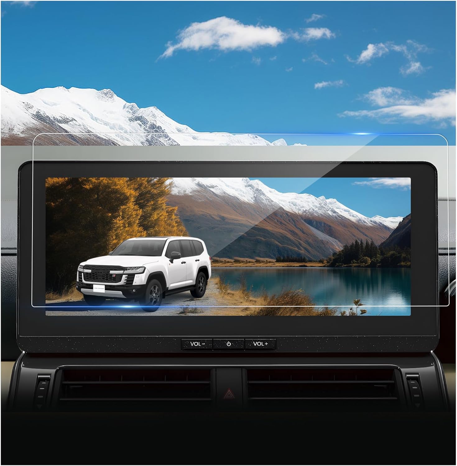 2025 New Model Land Cruiser 300 12.3-inch Navigation Screen Protector, Custom Fit for Minor Change Model, LCD Protection, 9H Tempered Glass, Low Reflection, High Sensitivity Touch, Fingerprint