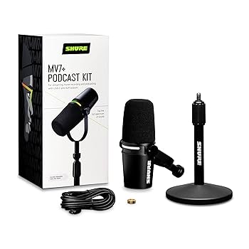 Amazon.com: Shure MV7+ Podcast Dynamic Microphone with Stand
