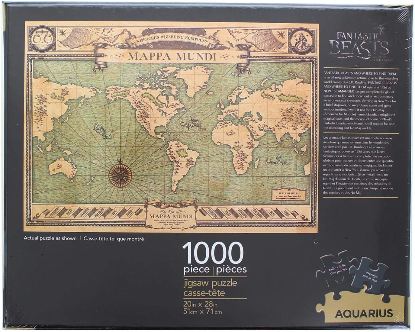 Aquarius Fantastic Beasts Map 1000 Piece Jigsaw Puzzle