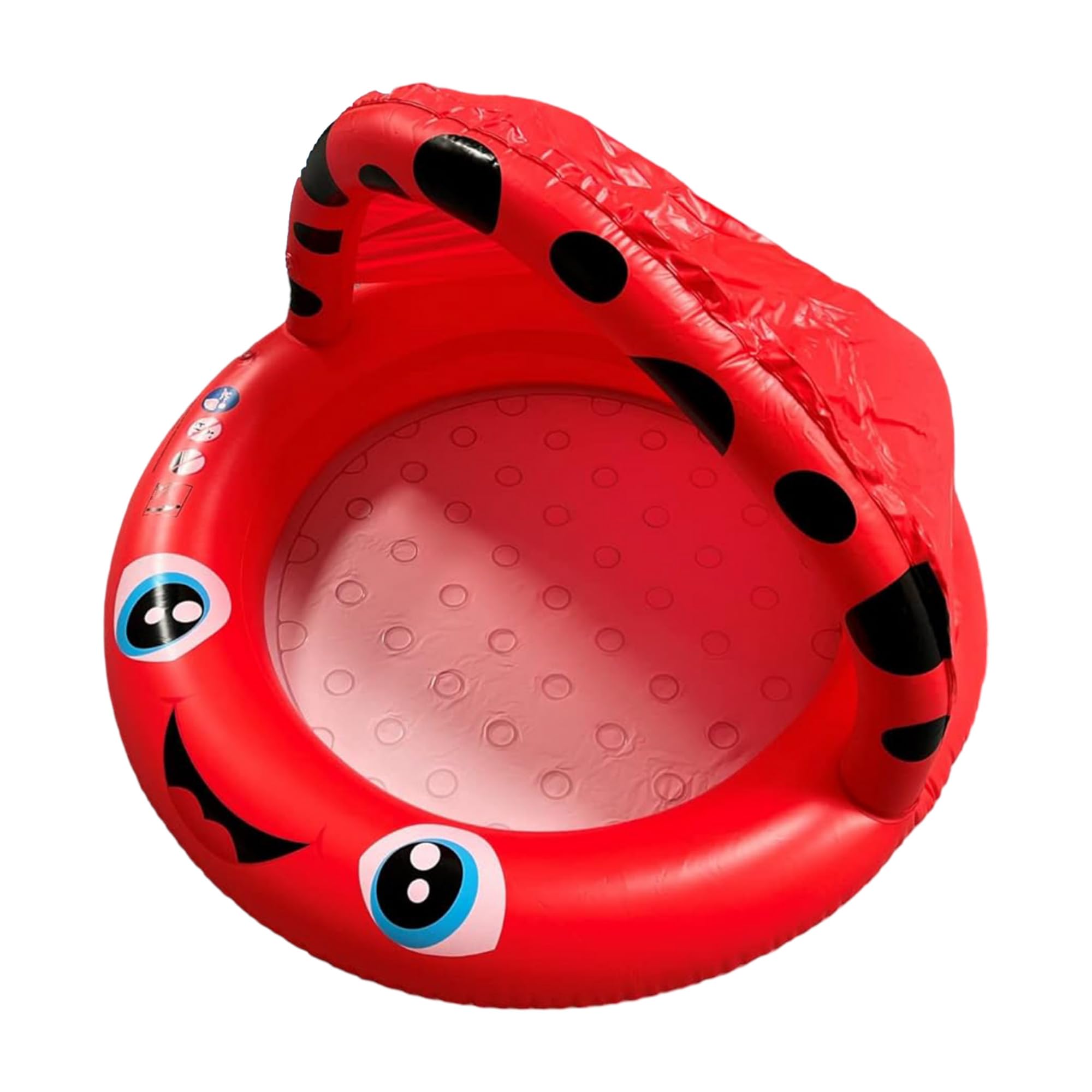 Sicignano | Piscina hinchable mariquita Ø92x62h cm - Fondo suave, diseño divertido para niños, ideal para jardín y playa