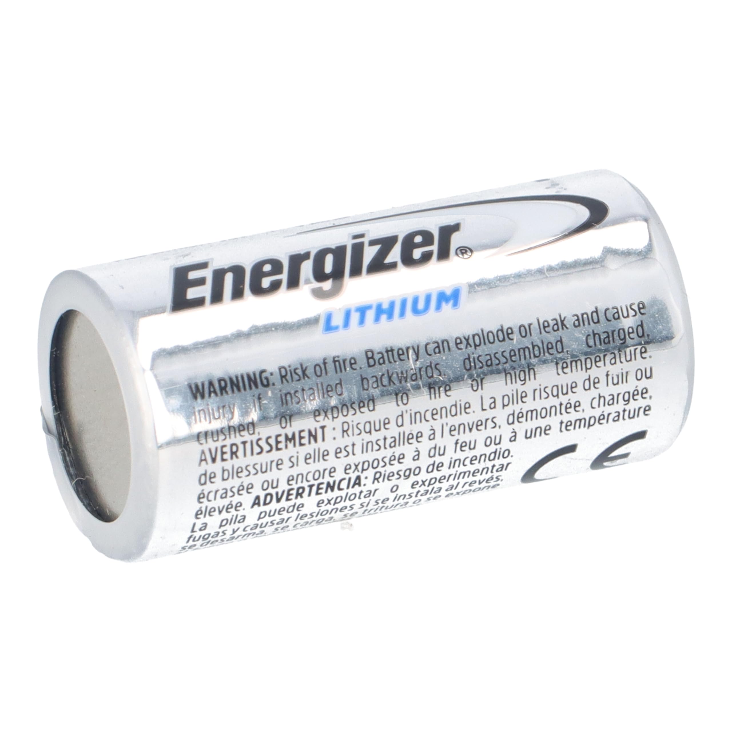 Batteria al litio CR123A 3V EL123AP Set 50 1500mAh Li/MnO2 con PTC ad alta corrente – Batteria monouso per fotocamera, sistema di allarme, torcia – Energizer