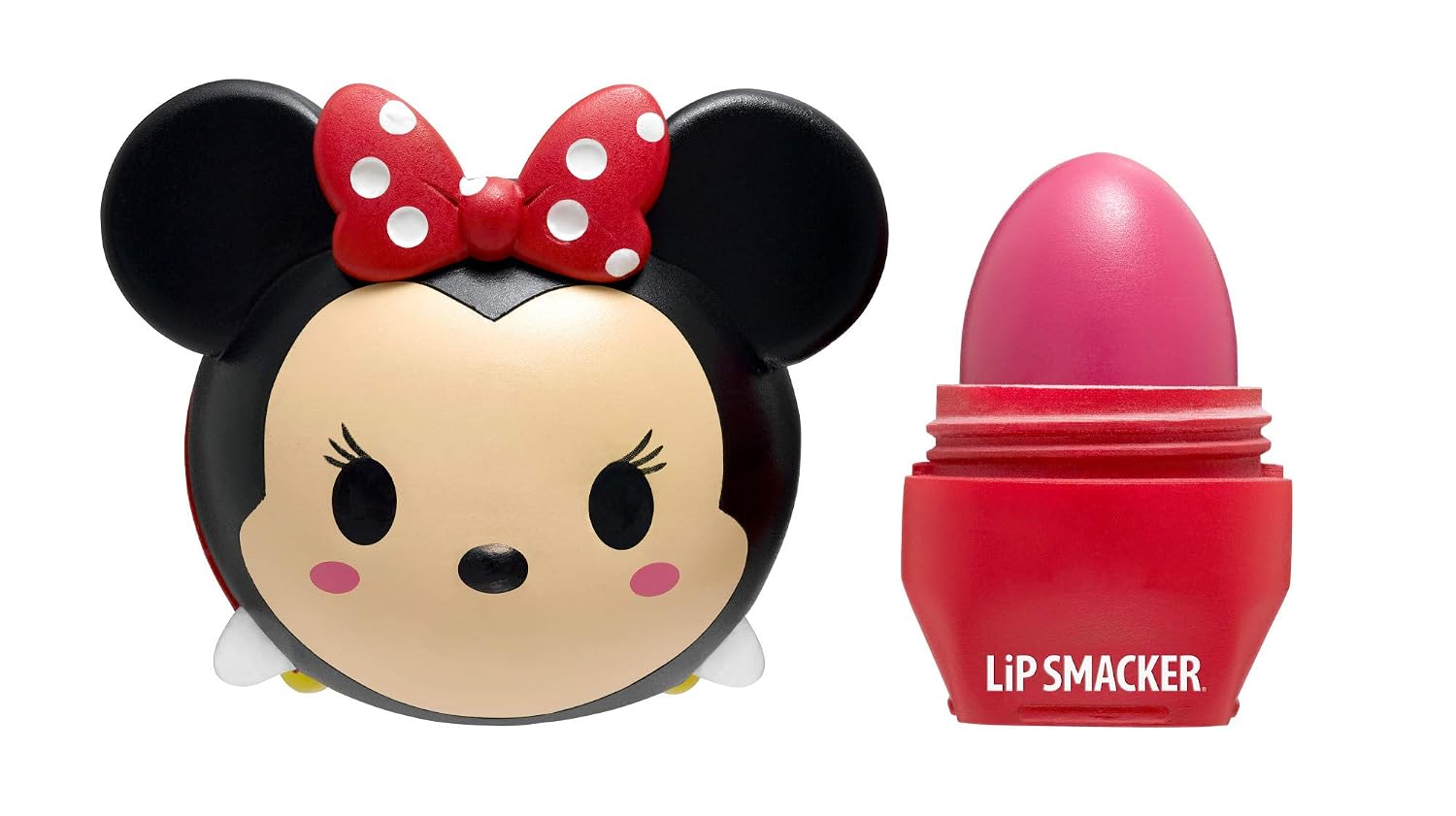 Lip Smacker Disney Minnie Mouse Tsum Tsum Flavored Lip Balm, Minnie Strawberry Lollipop, Clear, For Kids (Pack of 2) image 2