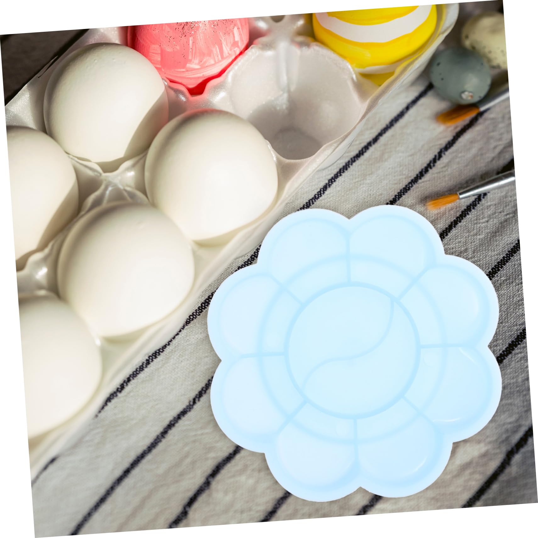 HOODANCOS 100pcs Plastic Palette for Watercolor Artists Mixing Painting Trays Non-Slip Easy Clean