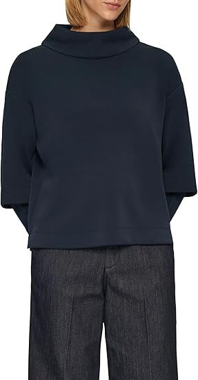 Sweat-shirt Manches Courtes Scuba Pour Femme – S.Oliver, Confort Et Style Décontracté