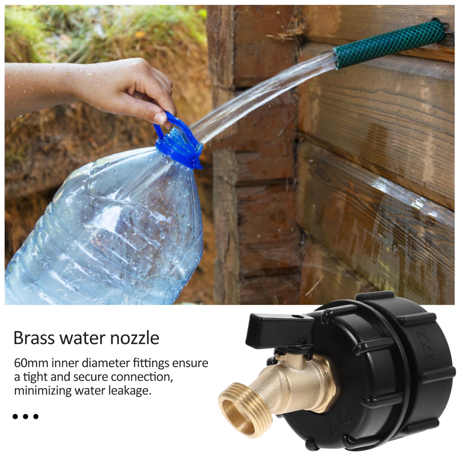 ibasenice 3 Piezas Adaptador IBC Grifo de Jardín para Barriles de Agua de Accesorio de Duradero y Instalación