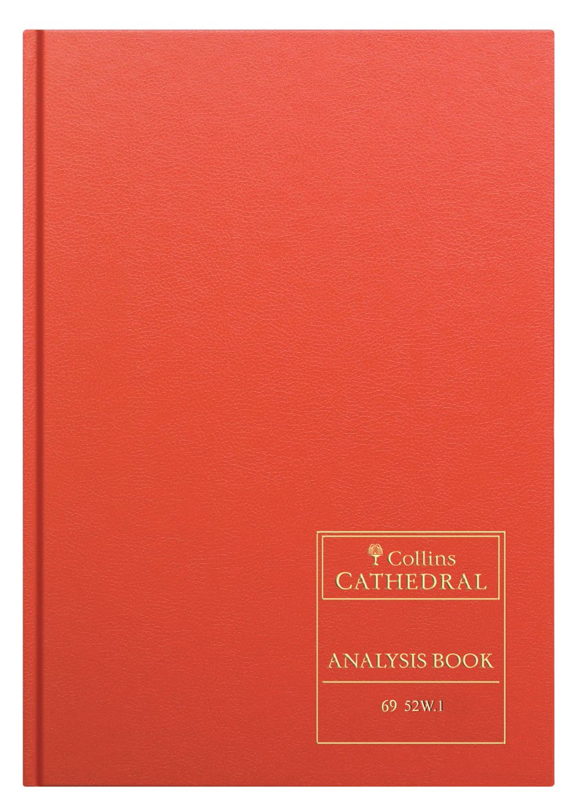 Collins 69/52W.1 69 Series Cathedral Analysis Book 1 Quire, 96 Pages, 52 Columns