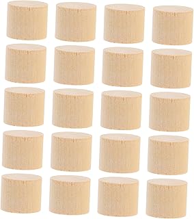 ARTIBETTER 20Pcs Unfinished Birch Wood Cylinder Blocks for DIY Crafts Blocks for Creative Projects Versatile Crafting Wood Cylinders