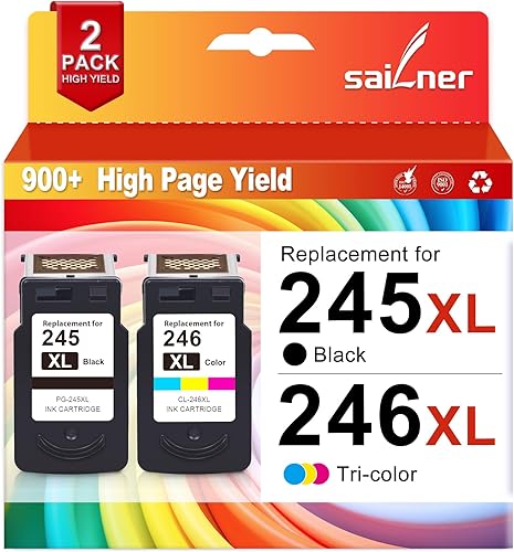 PG-245 XLCL-246 XL Ink 245 246 Reemplazo para Canon 245XL 246XL Combo Pack 245XL Cartuchos de tinta compatibles con Pixma MX490 MX492 MG2522 TR4520