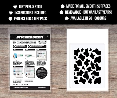 Miniatura 7 de Adhesivo decorativo para pared con estampado de vacas, decoración de sala de estar, decoración de animales y sala de estar, calcomanías de vinilo