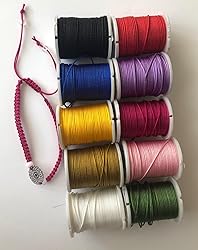 Luabue Nylonfaden Set - 20 Bunte Schnüre Für Schmuck & DIY Projekte