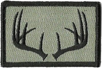 Tactical Wildlife Antlers Patch - Silver