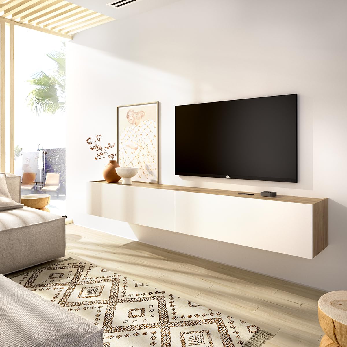 DEKIT Grupo RIMOBEL-Sky Mueble TV Mural 180 cm
