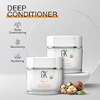 Vista 4 de GK HAIR Global Keratin Deep Conditioner Masque Paquete de 2 (7.05 fl oz/7.05 oz) Máscara de tratamiento de reparación hidratante intensa