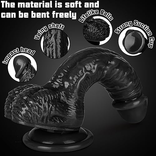 Miniatura 8 de Consolador de dragón realista de 7.3 pulgadas con ventosa fuerte para jugar con manos libres, consoladores anales de silicona líquida seguros para