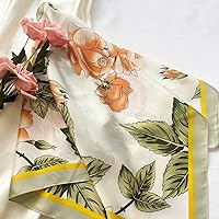 Vista 204 de FONYVE - Pañuelo de satén sedoso de tamaño mediano para mujer, cuadrado, 27.5 x 27.5 pulgadas