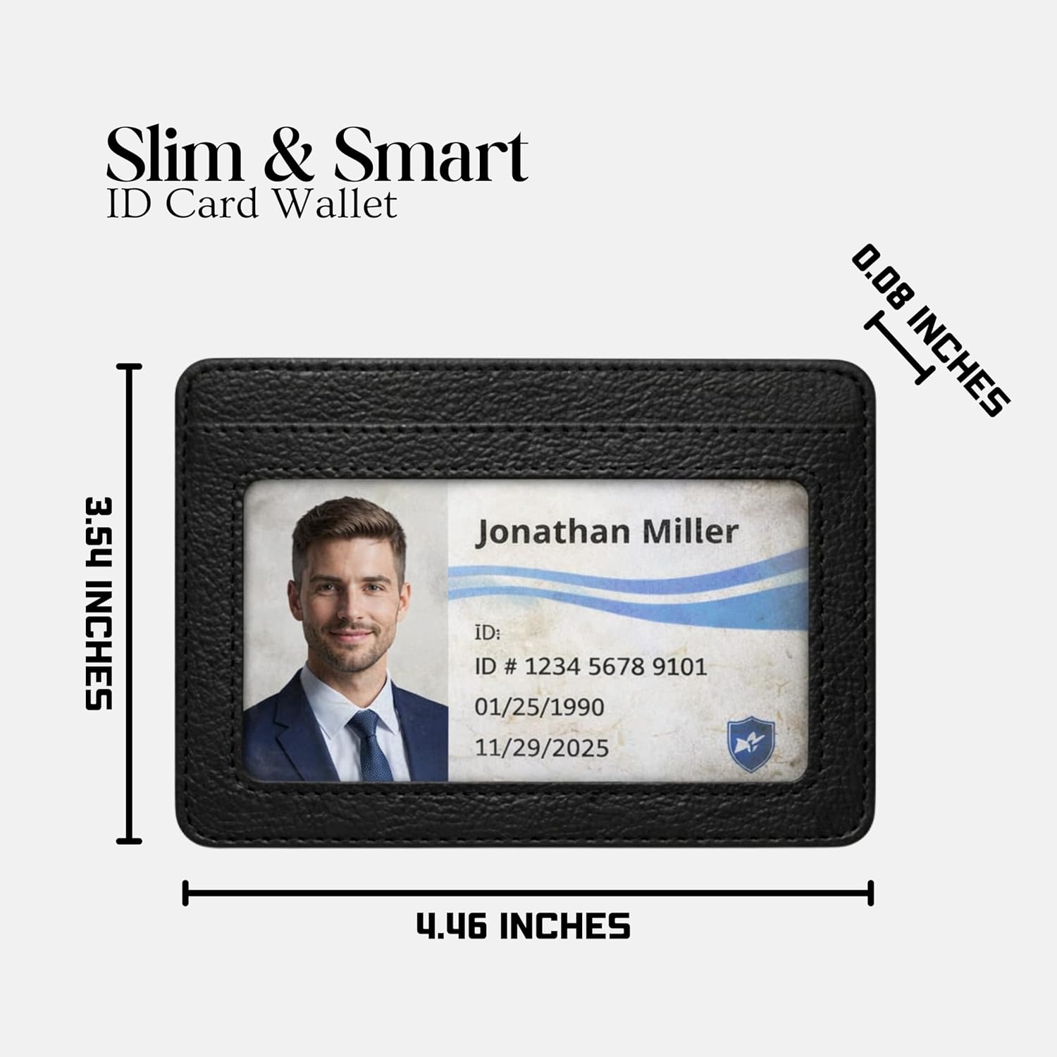 Slim Card Holder Wallet with Cash Pocket, Minimalist RFID Blocking Wallet, Compact Lightweight Everyday Carry Design image 3