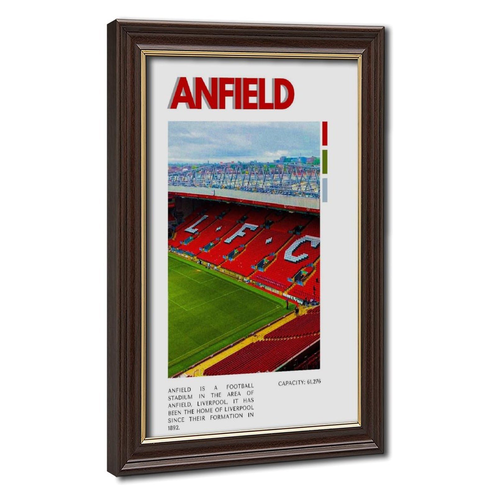 Bareronor Mokume Gane Frame-Style Anfield Canvas Poster For Dorm Room Decor Gift