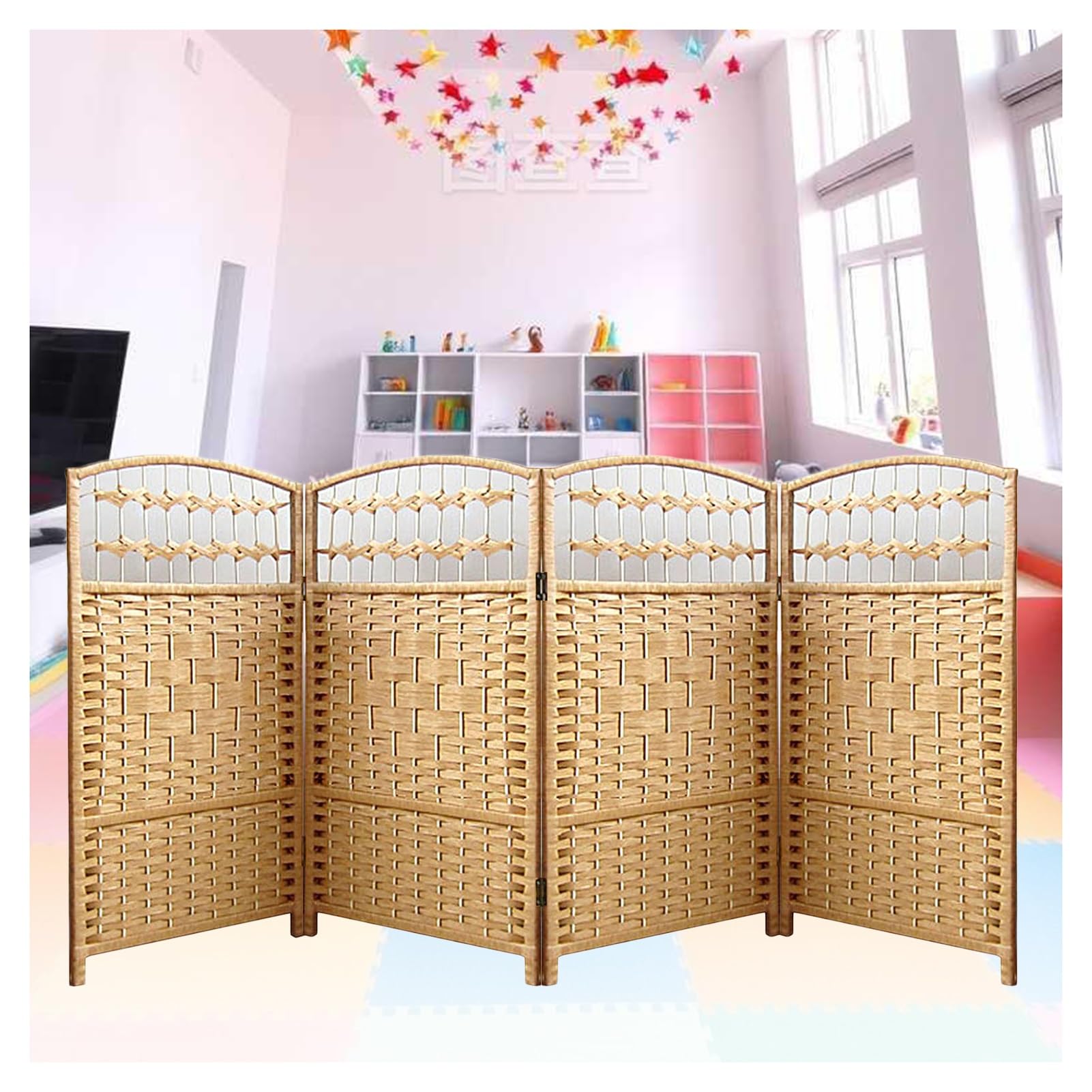 Écran de confidentialité occultant et pliable jaune pour bureau h80cm