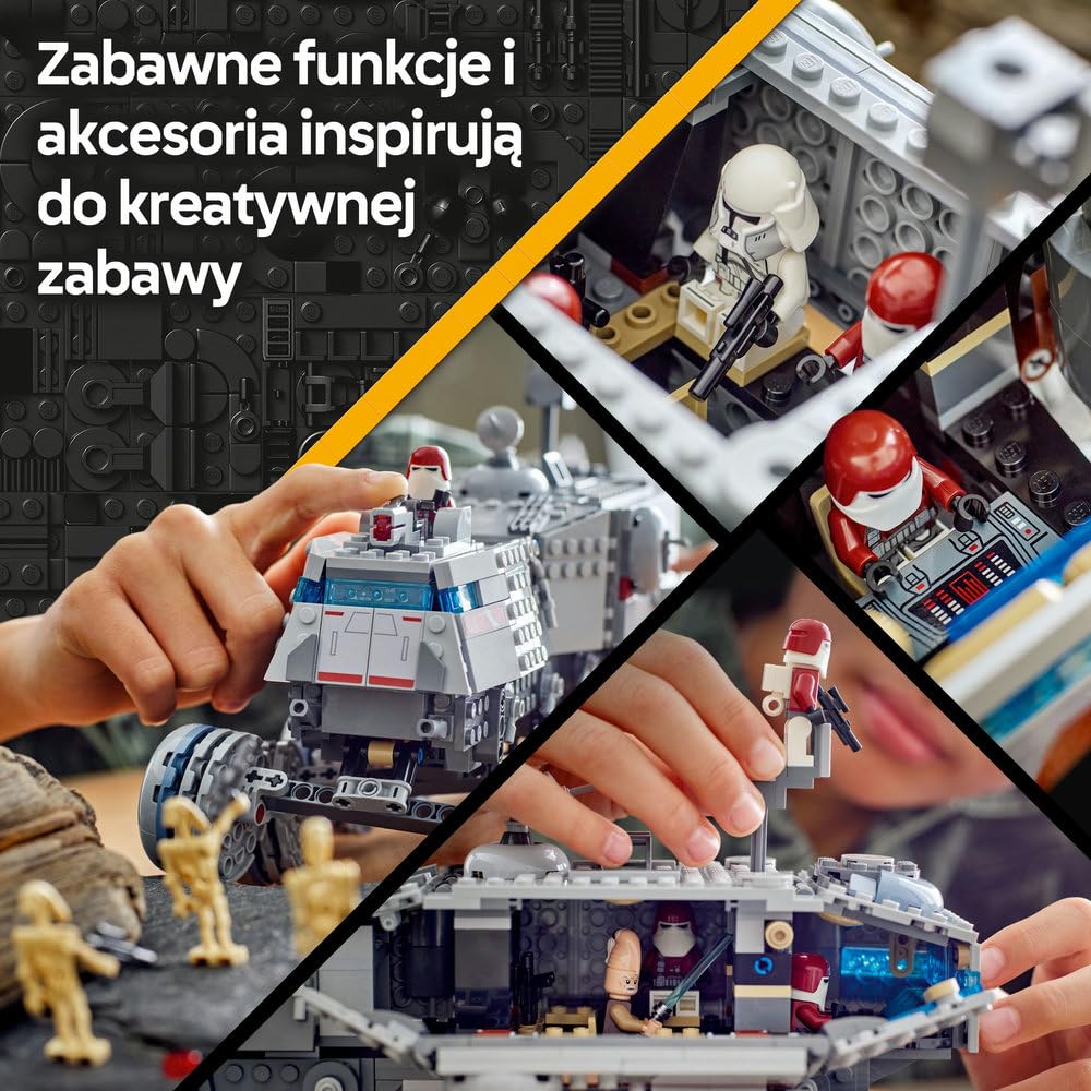 LEGO Star Wars Czołg Republiki Juggernaut 75413 | Model czołgu, zabawka dla 9-latka, prezent Star Wars dla dzieci, klocki dla chłopca i dziewczynki, 813 elementów