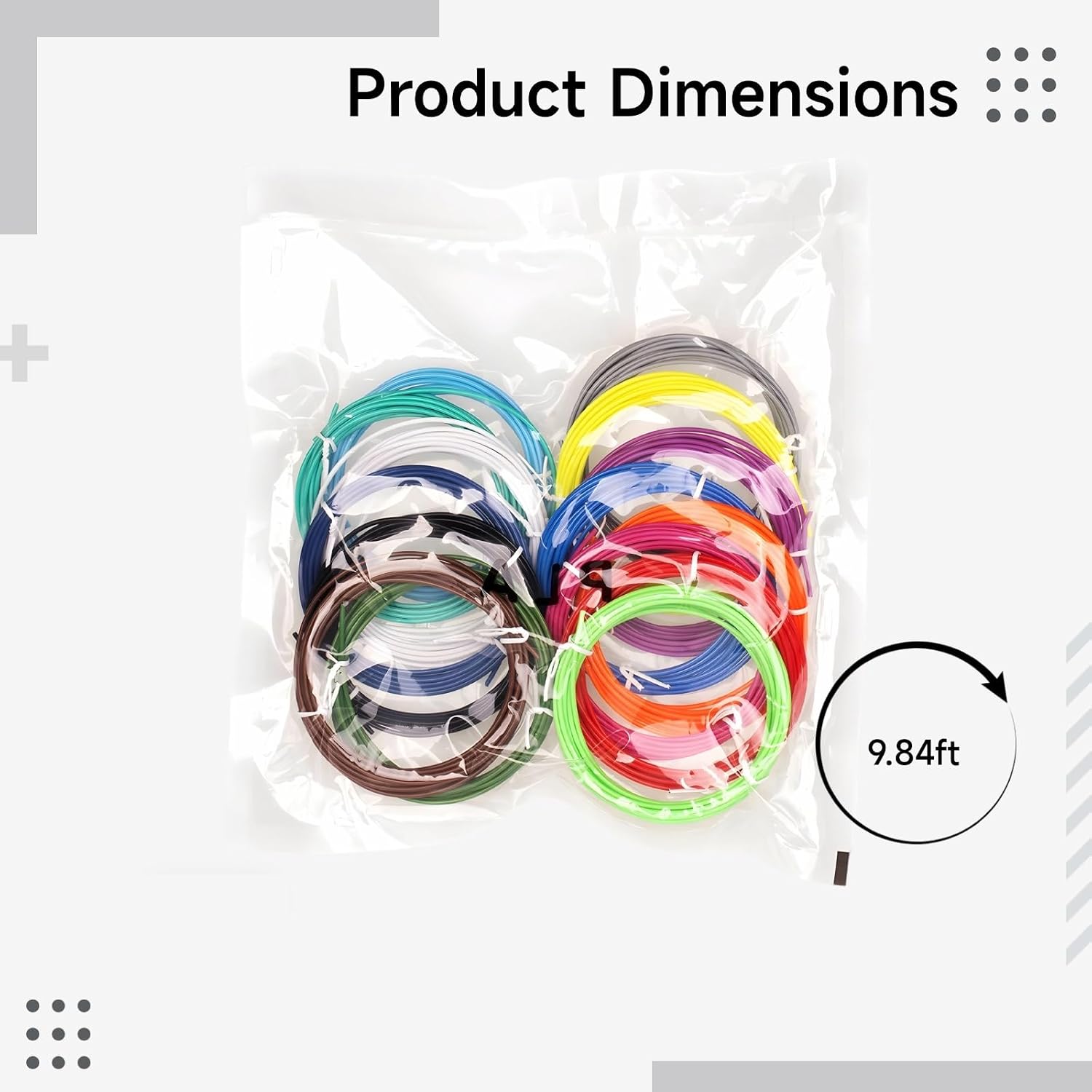 Generic Safe 1.75Mm 3D Printing Pen Filament 15 Colors, 147.6 Ft / 45 M Pla, High-Temp & Non-Deforming image 3