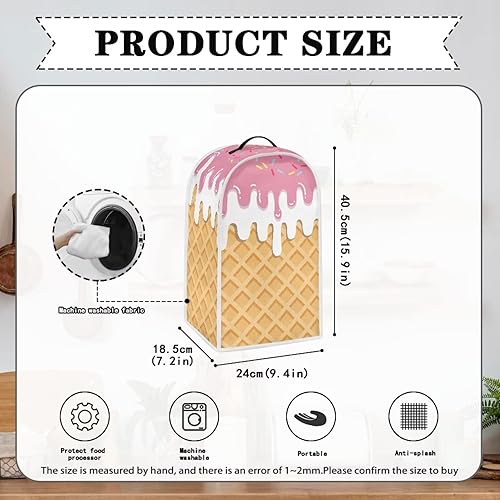 Vista 24 de doginthehole Lindas fundas para licuadora de gatos para cocina, antihuellas dactilares, a prueba de polvo, mezcladora o cafetera, cubierta