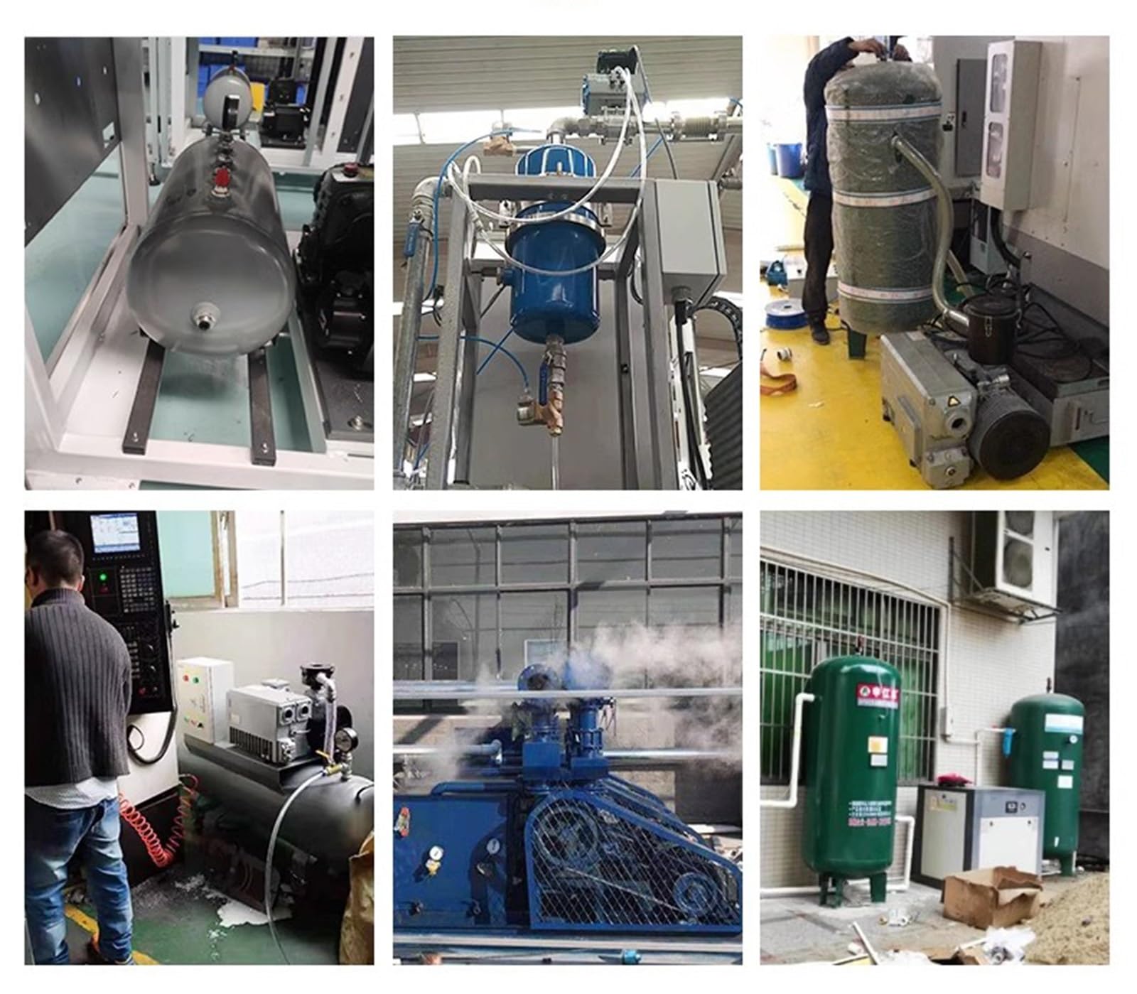 réservoir d'air Réserveur d'air en acier inoxydable, Réservoirs de stockage de gaz à haute pression pour usine/laboratoire, pour l'équipement d'automatisation(2L/0.5Gal (Style C))