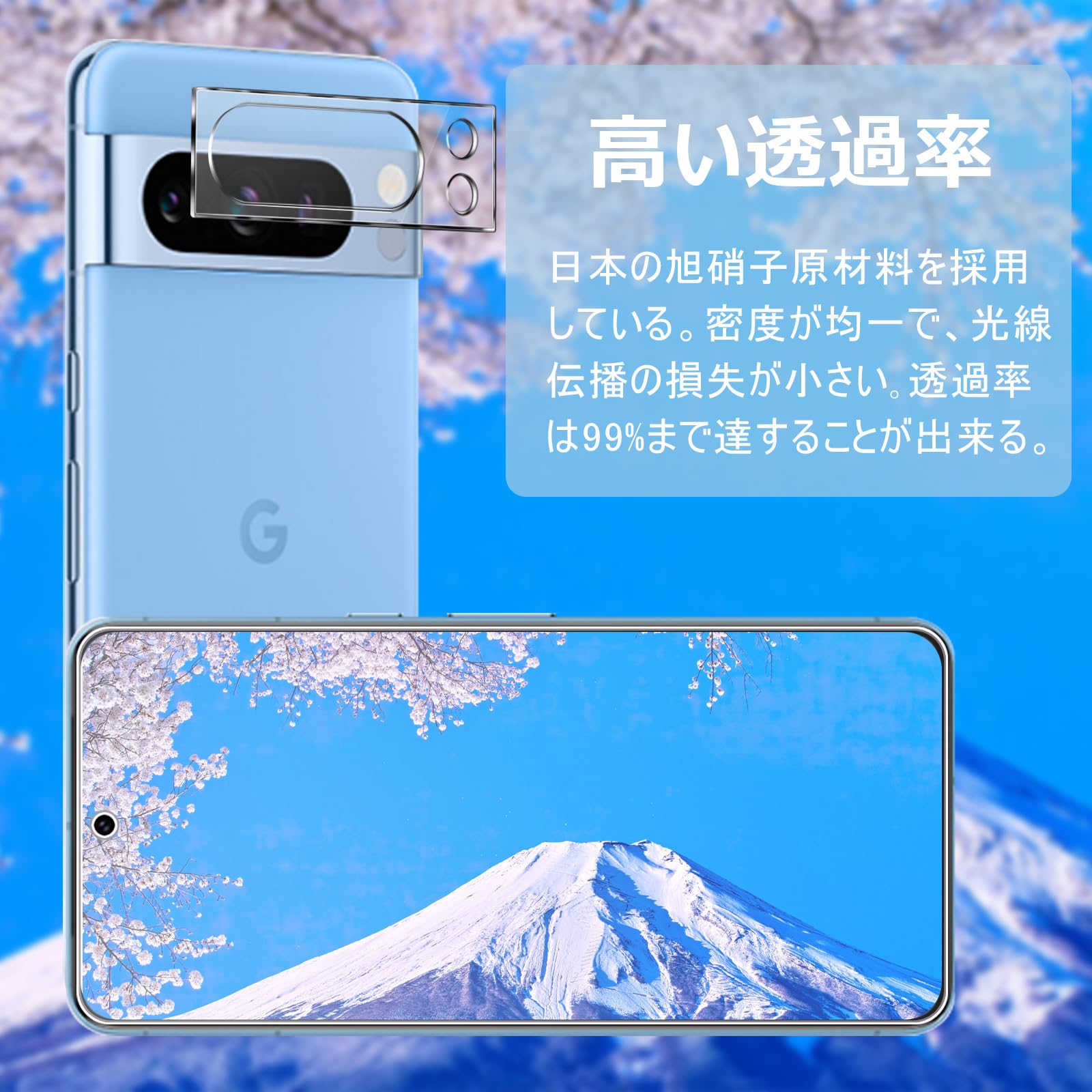 Amazon | Google Pixel 8 pro ガラスフィルム 2枚＋ Google Pixel8 pro 