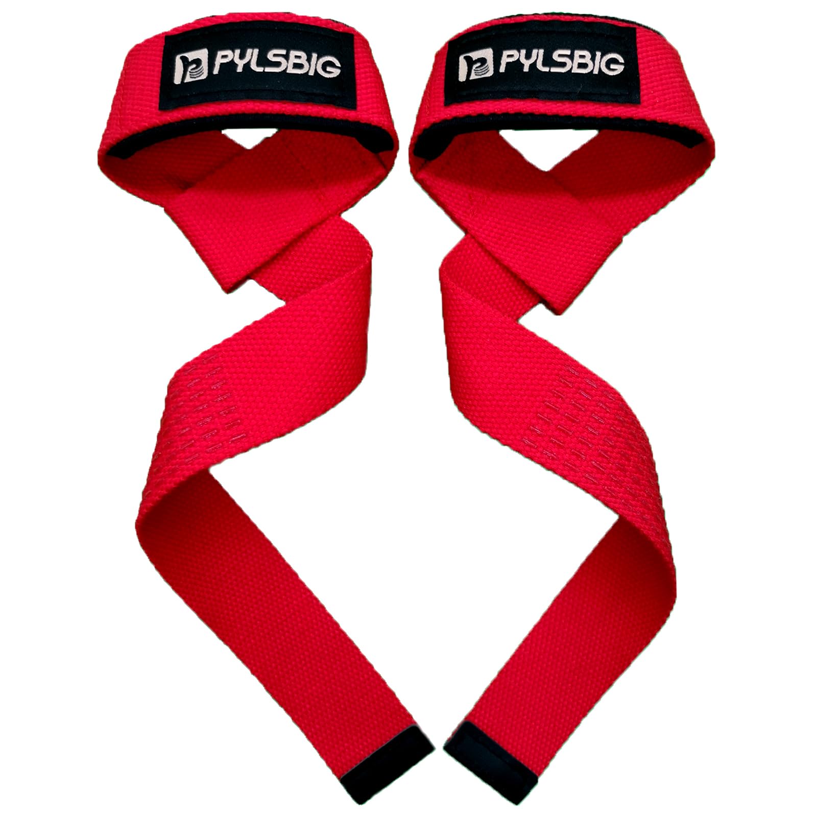 PYLSBIG Lifting Straps, wrist straps for weightlifting, workout, Bodybuilding, Powerlifting & Deadlift -With 5mm Neoprene Pads & Anti-Slip Silicone -
