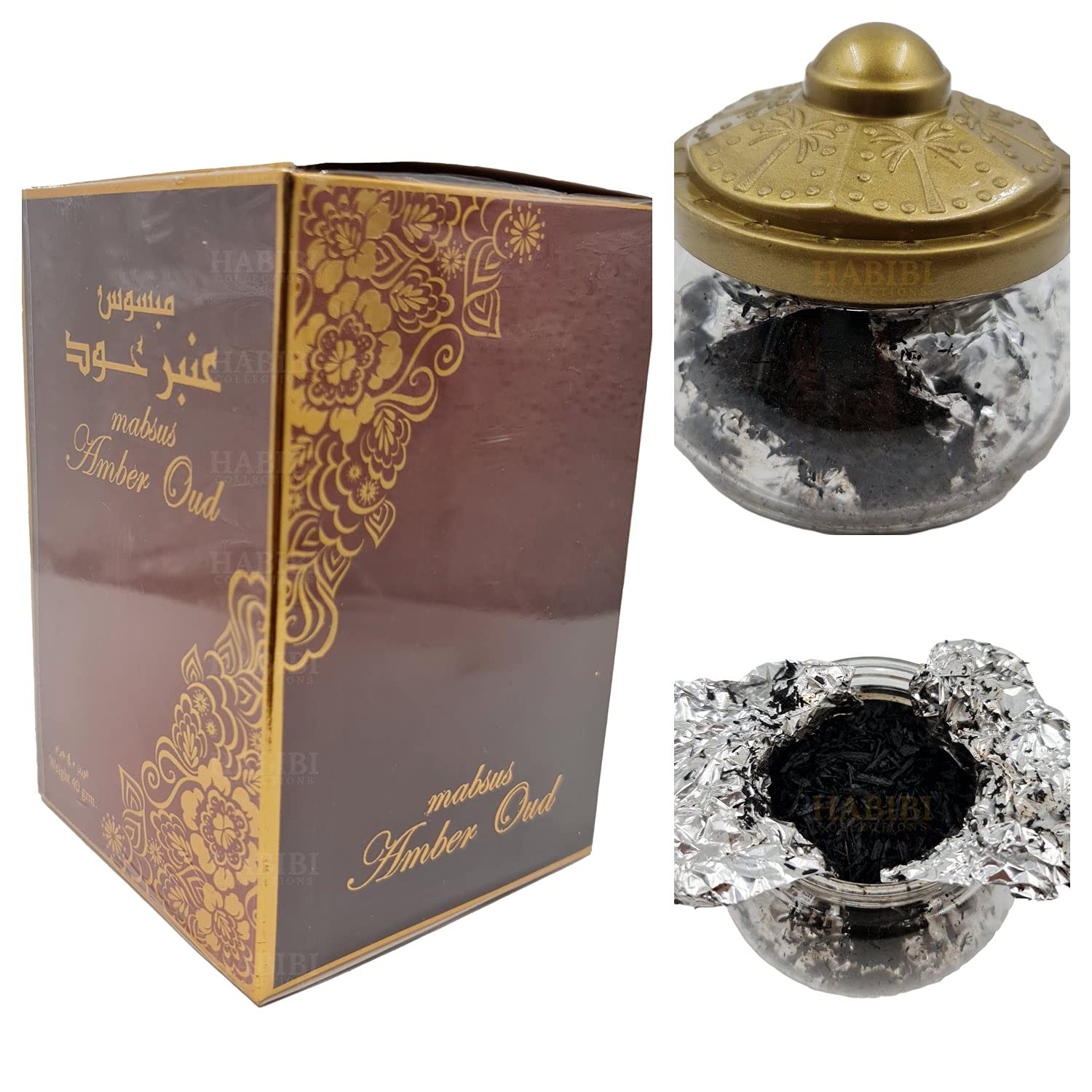 Buy Bukhoor Mabsus Amber Oud 40g/Incense Bakhoor Home FragranceARD AL
