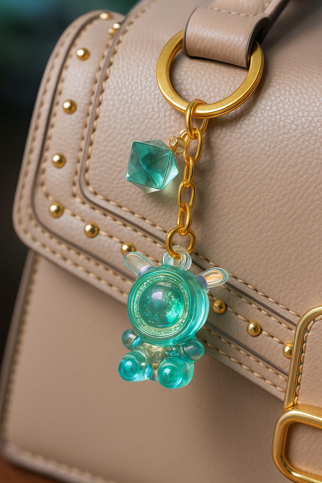 Cute 3D Crystal Cartoon Keychain for Girls, Transparent Resin Bag Charm with Big Diamond Pendant | Stylish Handbag, Purse, Backpack Pendant Keychain for Kids, Women (1-Pc, Color & Design May Vary)-image-27