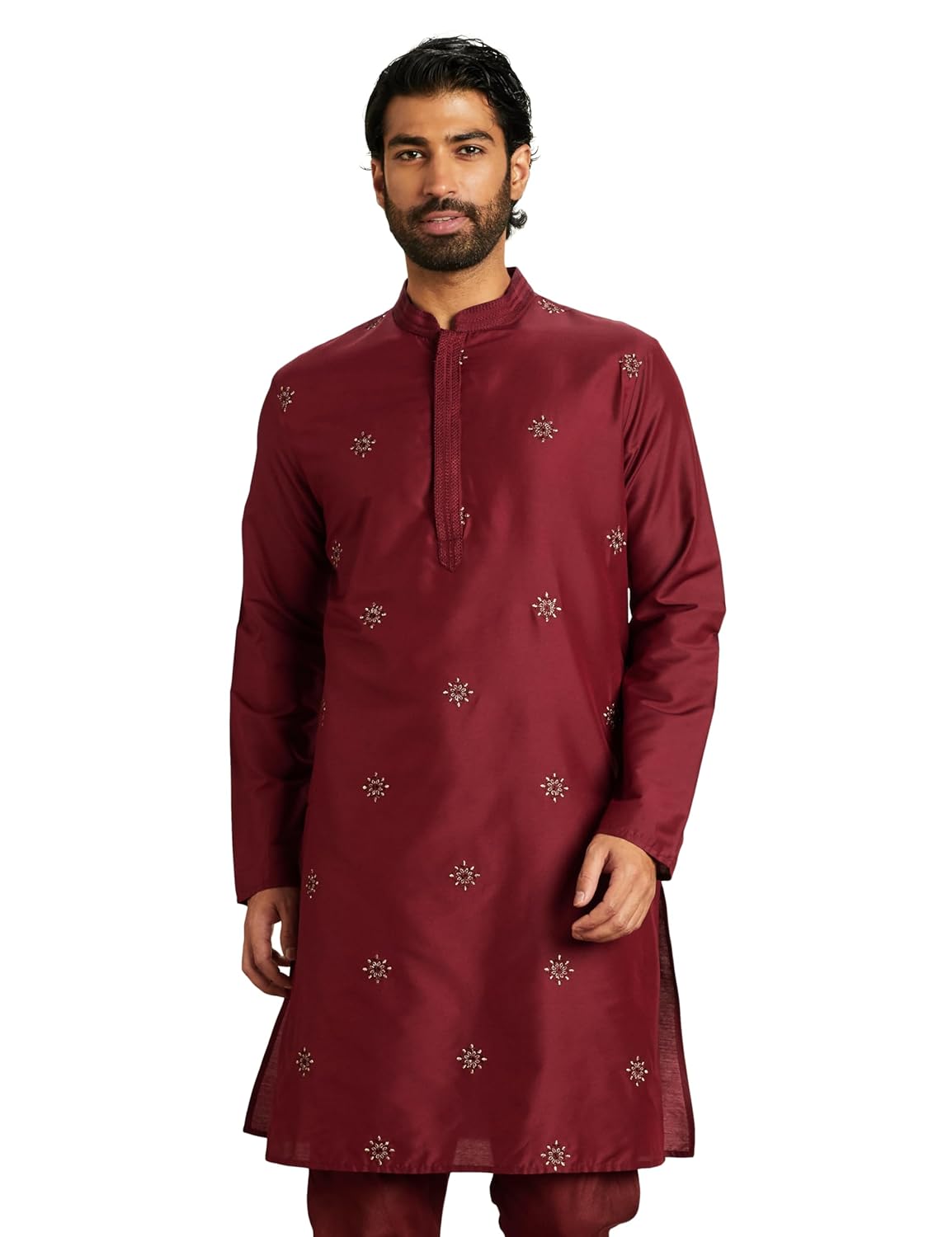 Amazon Brand – Symbol Men Festive Embellished Long Kurta
