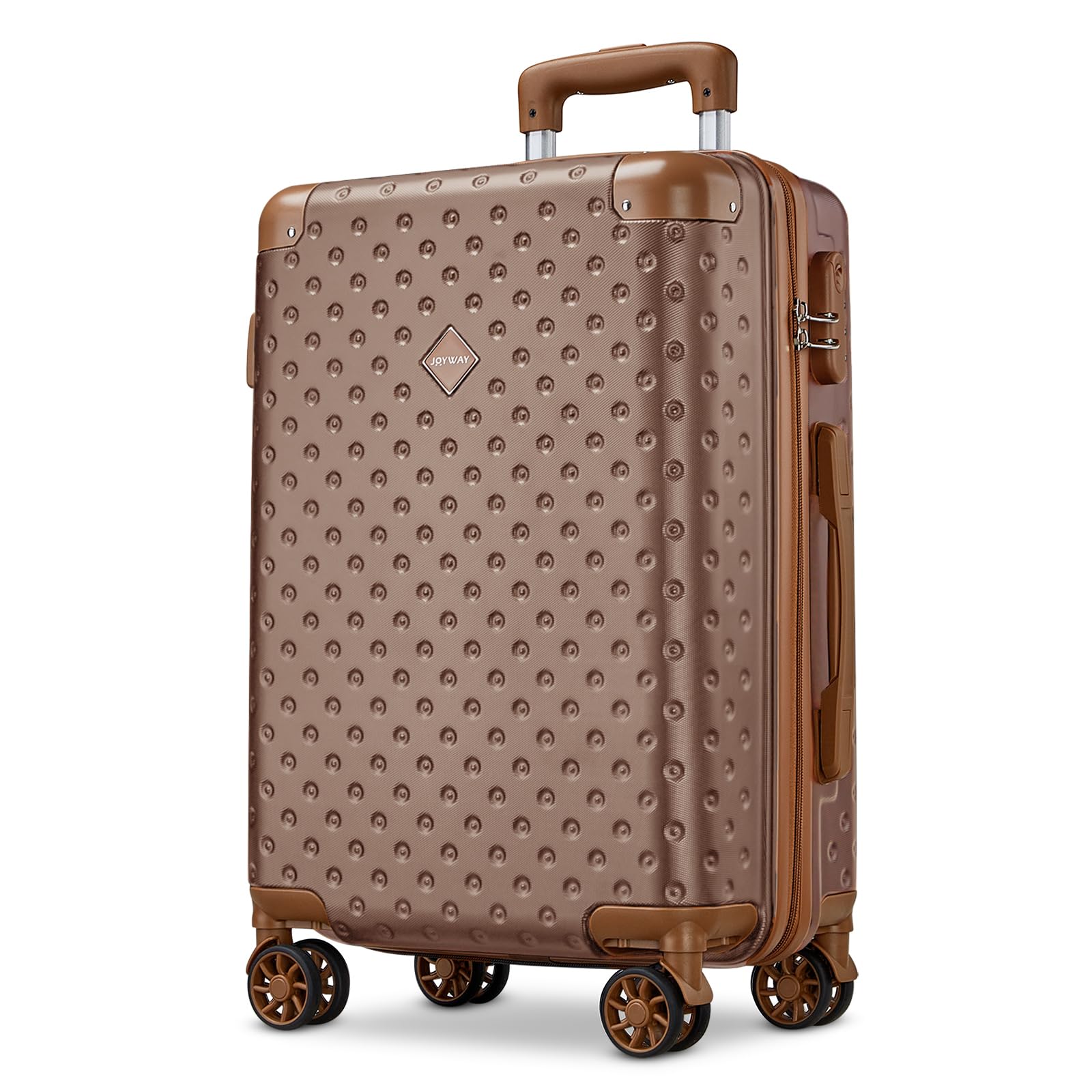 Joyway Luggage 20 Inch Carry On Luggage, Hard Shell Travel Carry On Suitcase Airline Approved,Lightweight Suitcases with Spinner Wheels(20-Inch, Brown)