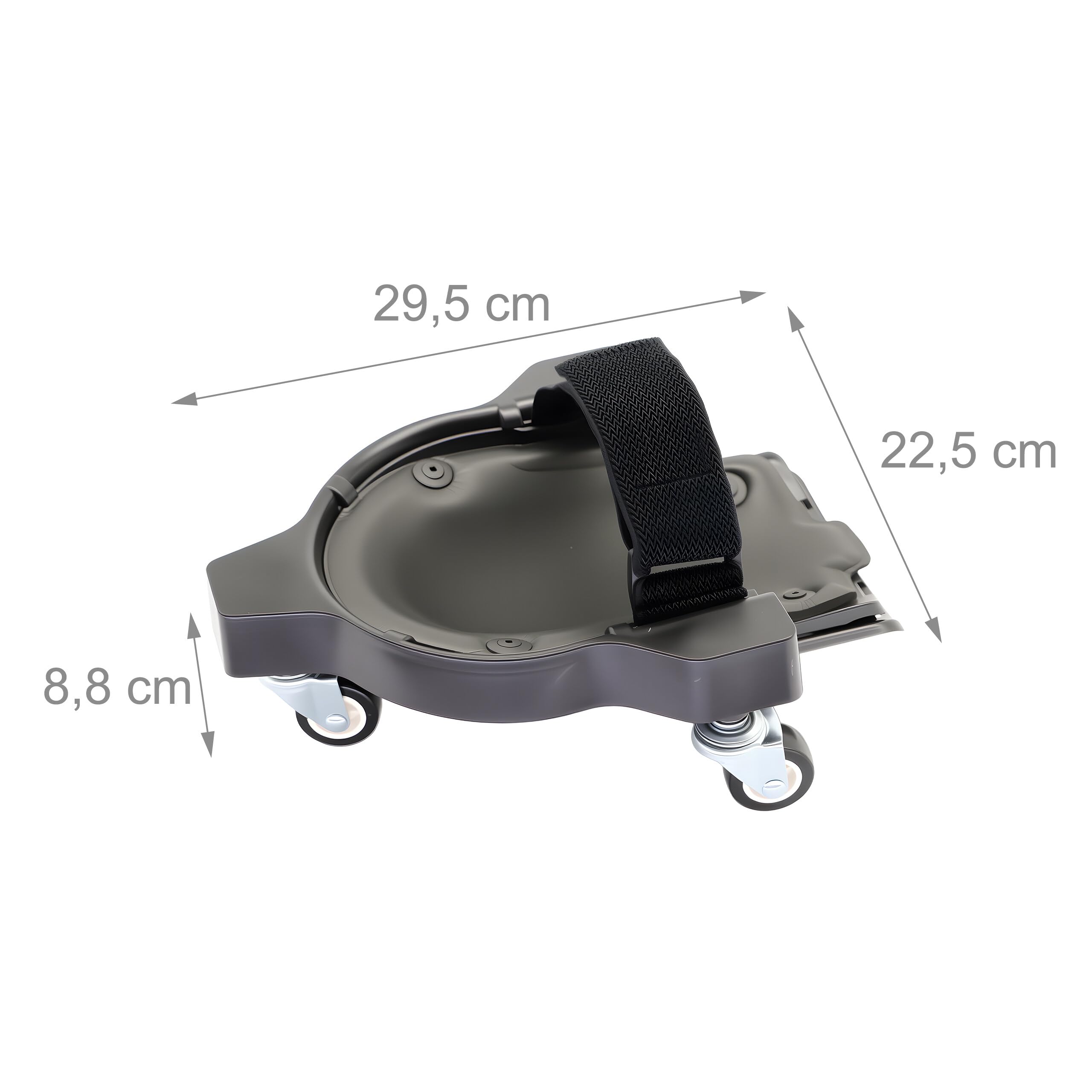 Genouillères Relaxdays avec roulettes jusqu'à 50 kg, protection articulaire pour travaux au sol, 22 x 29,5 cm, différentes couleurs