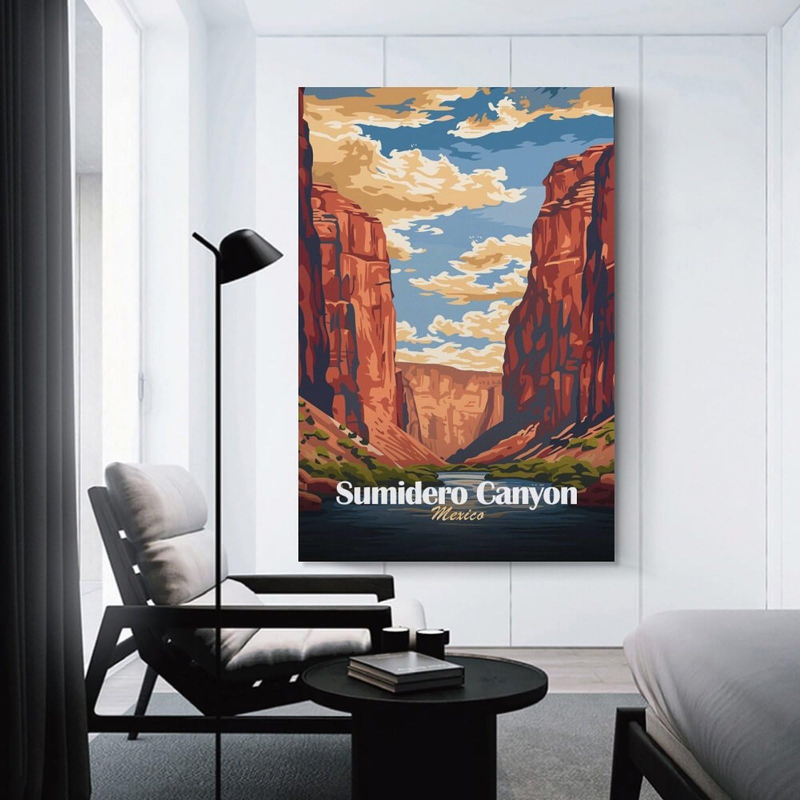 Junmoney Sumidero Canyon, Mexico Travel Hanging Wall Art, 24x36inch(60x90cm), for Home Walls, Creative Rooms Or Shared Spaces, A Flexible Wall Accent for Shared Spaces