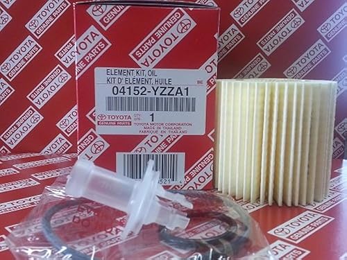 Filtros de aceite originales de Lexus Toyota 04152-Yzza1 + juntas de tapón de drenaje, juego de 5