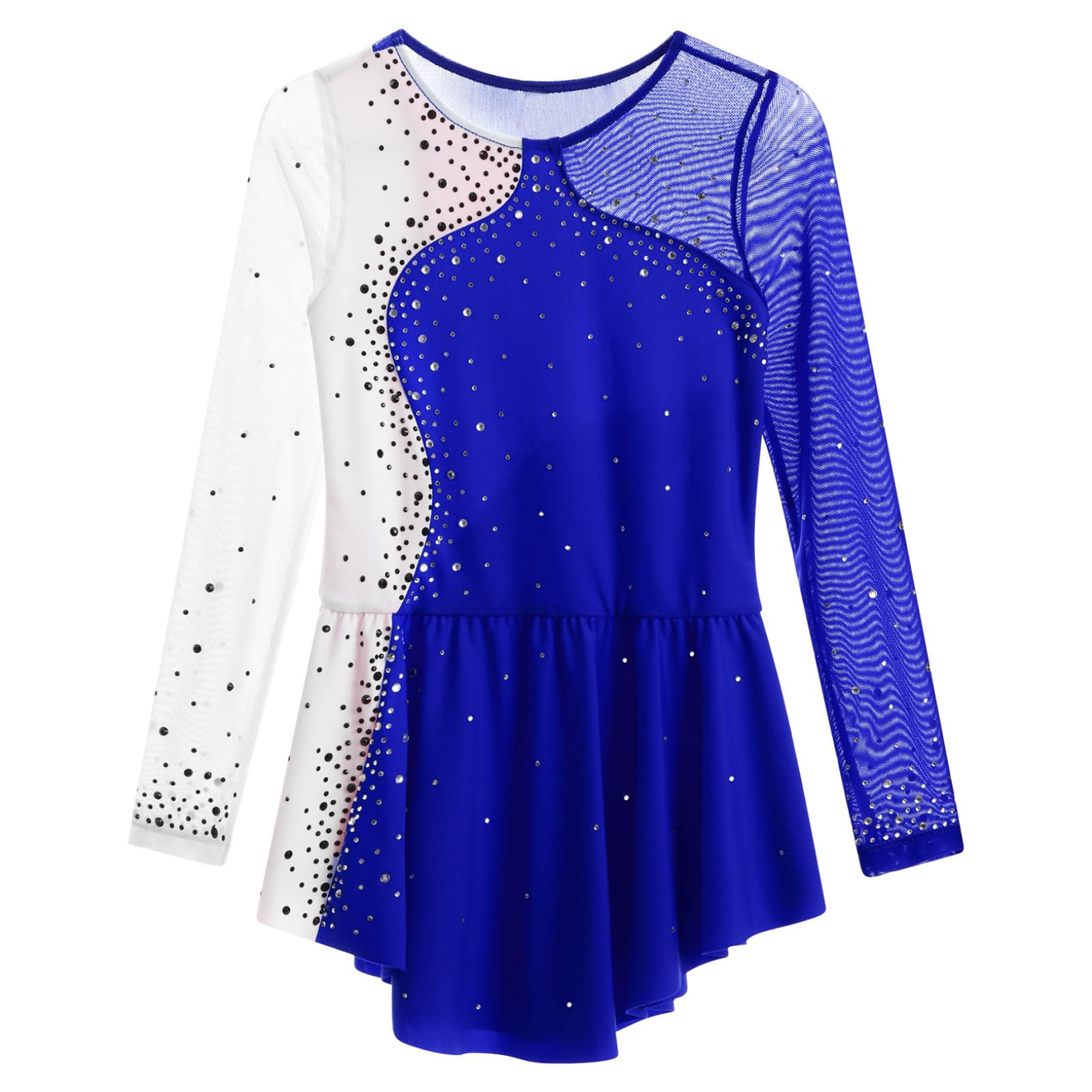 Freebily Abito da Pattinaggio Artistico Bambina Paillettes Leotards Abito da Ballo Latino Vestito da Balletto Body Danza Classica Ballerina Costumi di Danza Performance