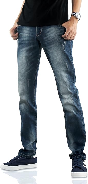 Demon&Hunter 817 Series Slim Fit Jeans for Men Stretch Classic 5-Pocket