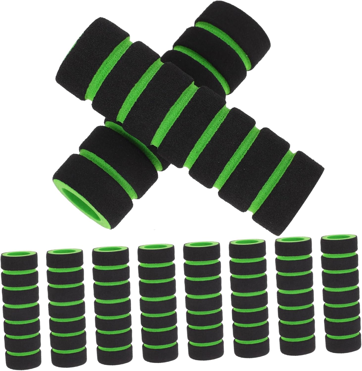DECHOUS 10pcs Gym Replacement Foot Pads Sponge Covers for Leg Curl Machine Tubes Foam Roller Cushions for Exercise Equipment Easy Clean Comfortable Fitness Accessories