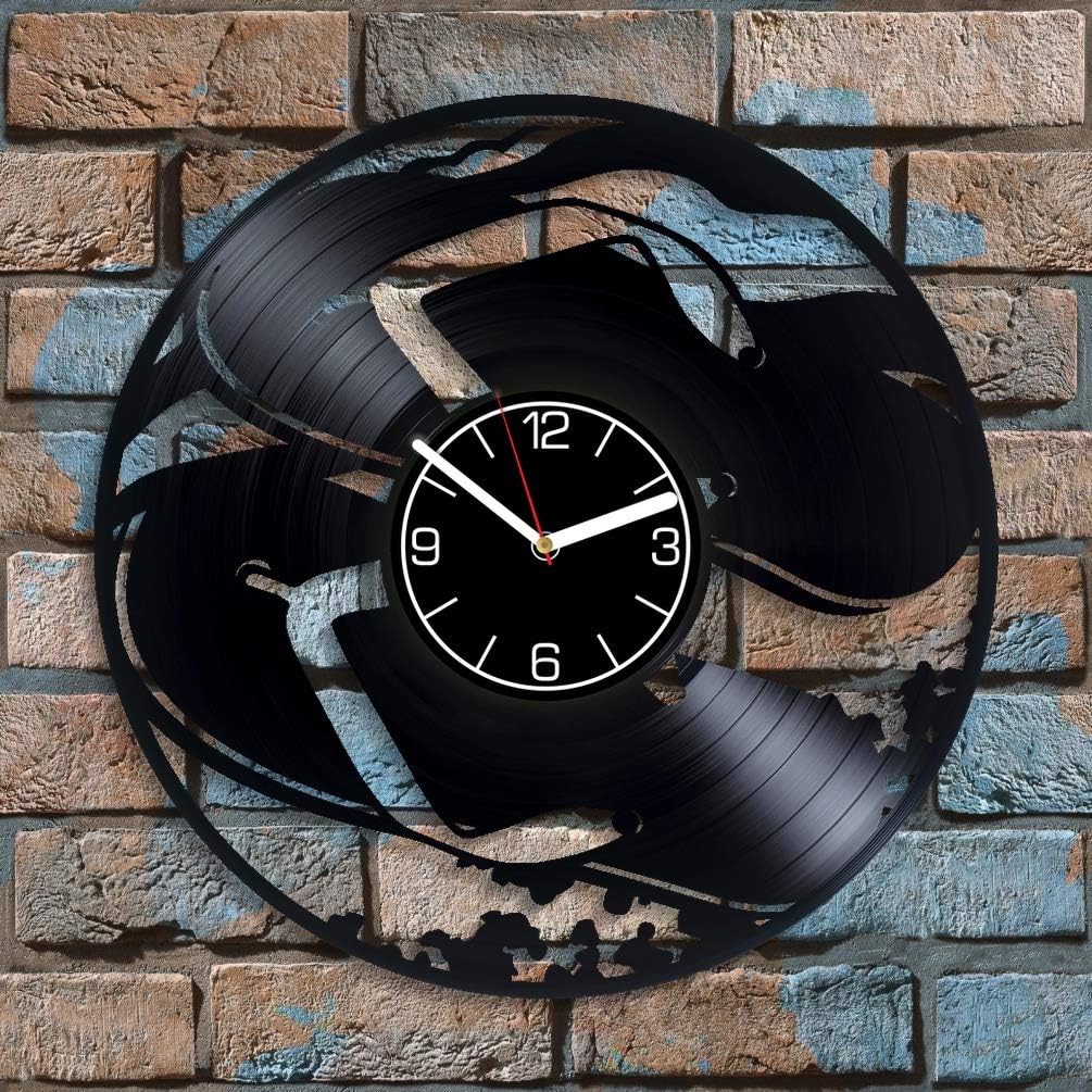 Slippers Vinyl Record Wall Clock Footwear Decoration 12 inch Wall Clock Shoes Art Gift for Man Slippers Wall Art Footwear Clock Shoes Wall Clock Modern Slippers Gift Shoes Vinyl Clock