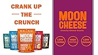 Vista 16 de Moon Cheese Cheddar Believe It, 10 onzas, paquete de 2, aperitivo de queso crujiente y rico en proteínas, apto para dieta cetogénica, 100% queso real