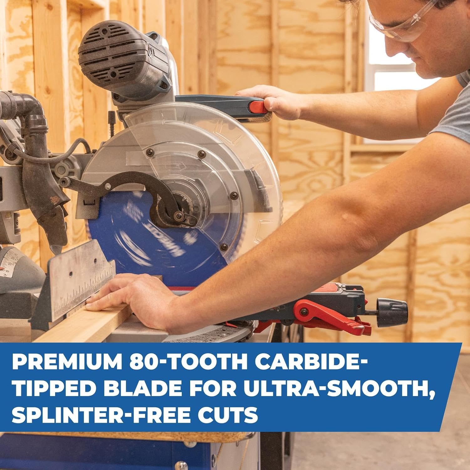 Kreg 12" SureCut Fine Finishing 80-Tooth Saw Blade - Carbide-Tipped Blade - For Miter & Table Saws - Smooth, Quiet Operation for Cabinetry & Trim - User-Friendly Woodworking - KSB12FF80