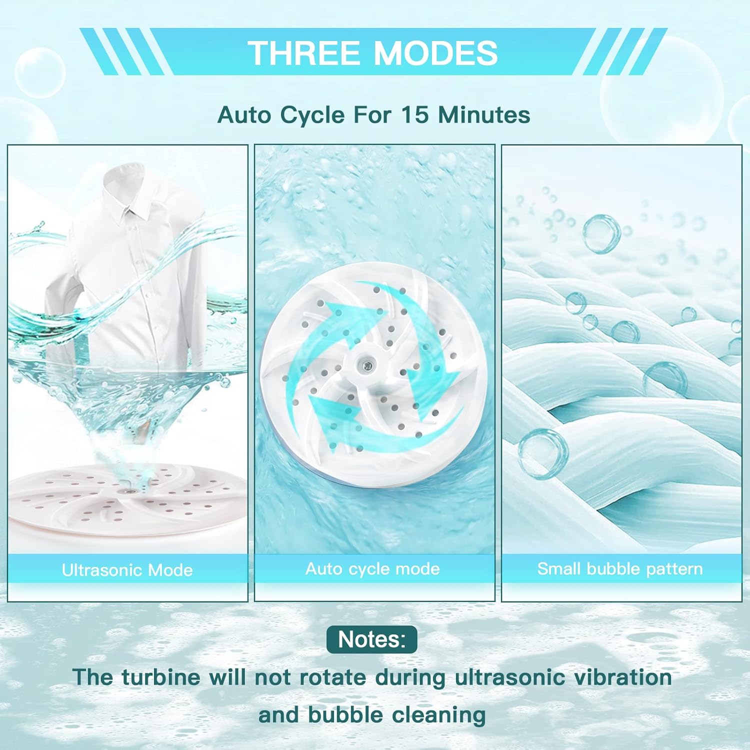 Portable Washing Machine,Mini Washing Machine,Mini Dishwashers Ultrasonic Turbo with USB, Suitable for Home Business, Travel, College Room, RV, Apartment white